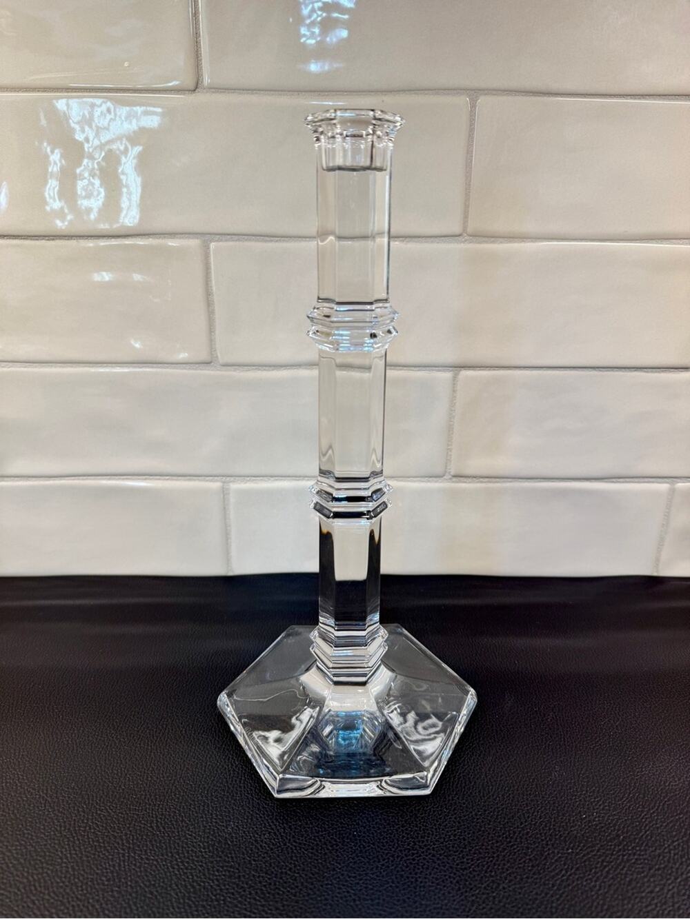 Tiffany & Co. Crystal Candlestick Holder 11”H